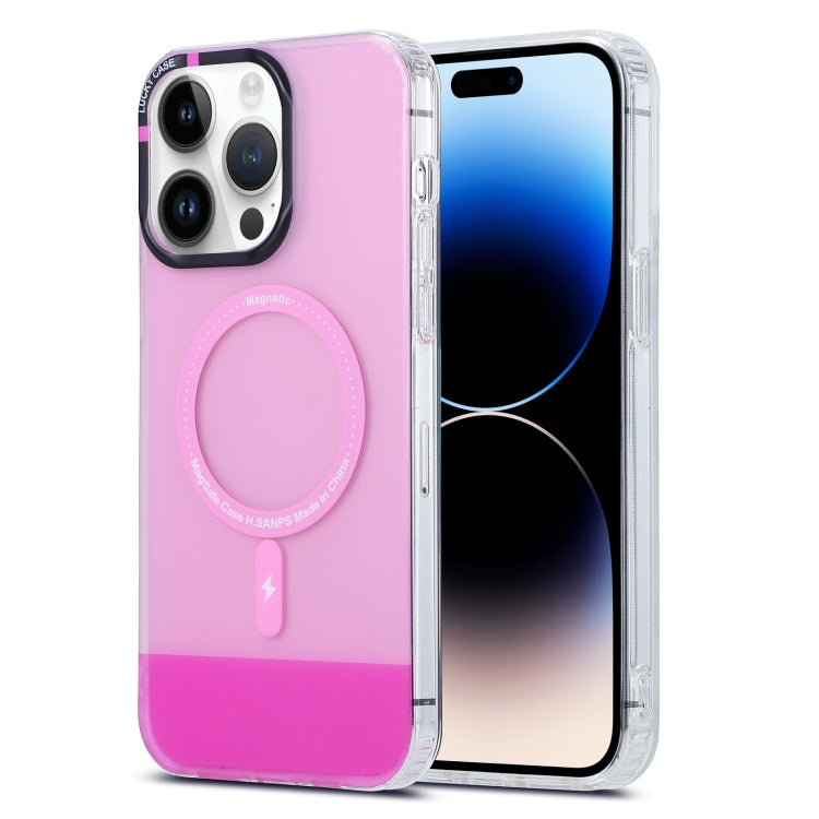 For iPhone 14 Pro Max PC + TPU IMD MagSafe Magnetic Phone Case(Pink) - free shipping - PMC TechLife - Order now!