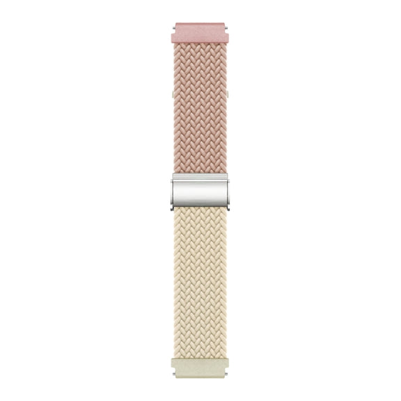 20mm Buckle Braided Nylon Watch Band(Milk Starlight)