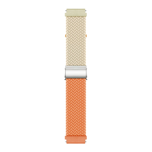 20mm Buckle Braided Nylon Watch Band(Starlight Orange)