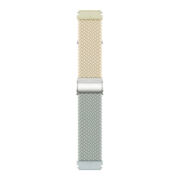 20mm Buckle Braided Nylon Watch Band(Starlight Grey)