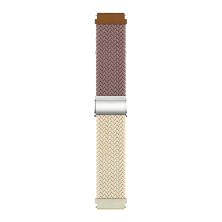 20mm Buckle Braided Nylon Watch Band(Smokey Purple Starlight)