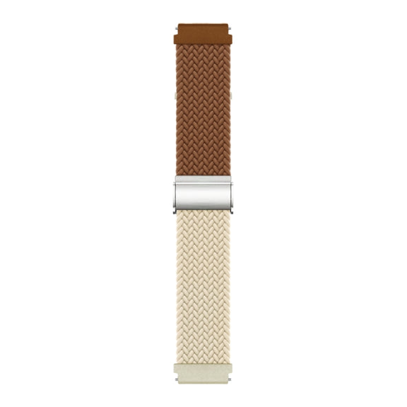 20mm Buckle Braided Nylon Watch Band(Brown Starlight)