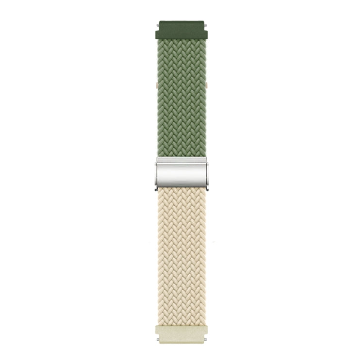 22mm Buckle Braided Nylon Watch Band(Cactus Starlight)
