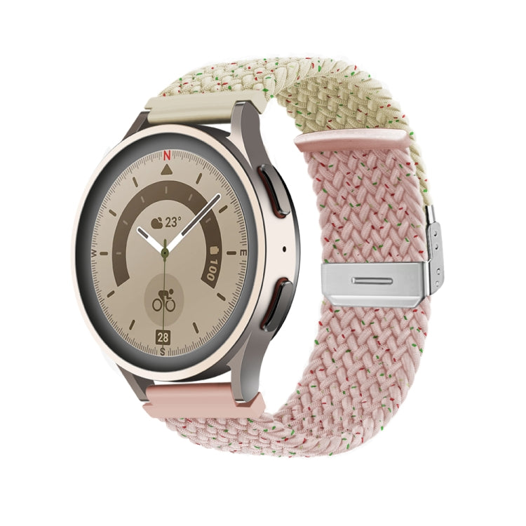 22mm Buckle Braided Nylon Watch Band(Coloful Starlight Pink) - 22mm Bands by PMC TechLife | Online Shopping South Africa | PMC TechLife