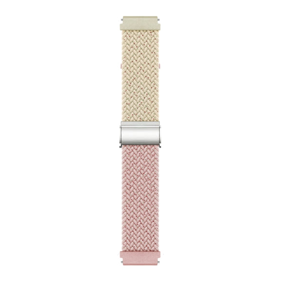 22mm Buckle Braided Nylon Watch Band(Coloful Starlight Pink)