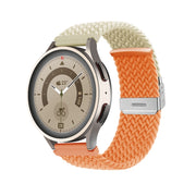 22mm Buckle Braided Nylon Watch Band(Starlight Orange)