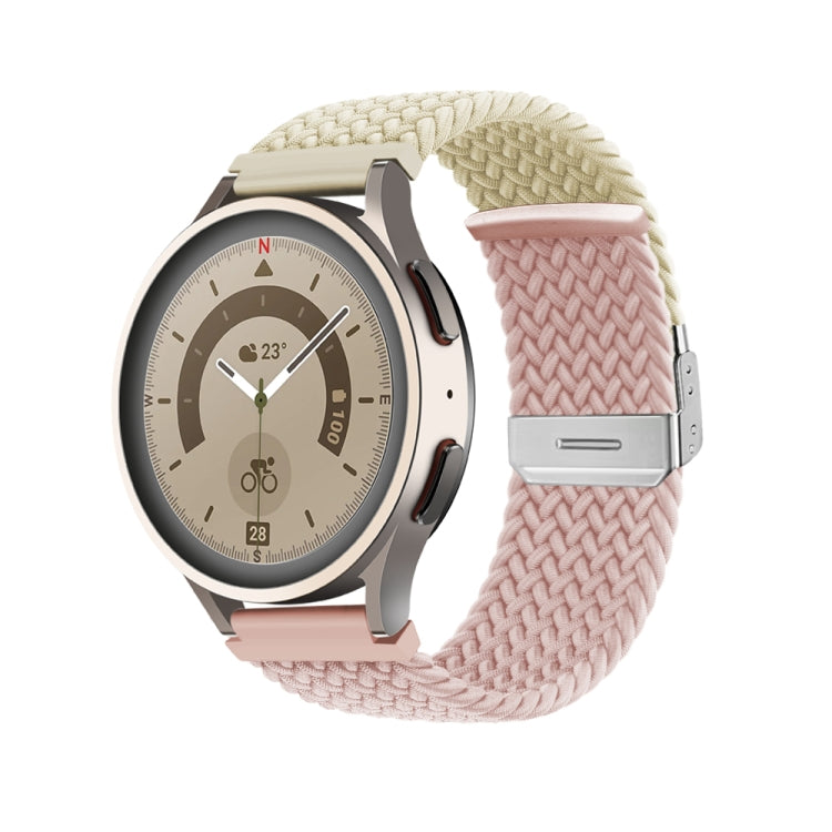 22mm Buckle Braided Nylon Watch Band(Starlight Silty Sand) - 22mm Bands by PMC TechLife | Online Shopping South Africa | PMC TechLife