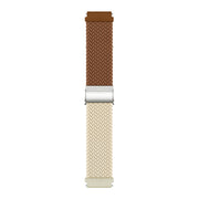 22mm Buckle Braided Nylon Watch Band(Brown Starlight)