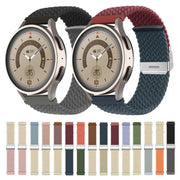 22mm Buckle Braided Nylon Watch Band(Black Grey)