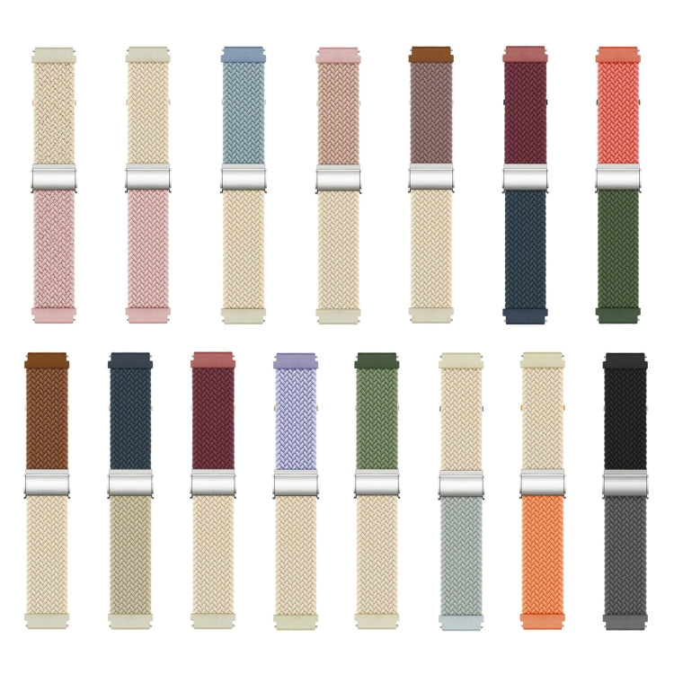 22mm Buckle Braided Nylon Watch Band(Starlight Silty Sand) - 22mm Bands by PMC TechLife | Online Shopping South Africa | PMC TechLife