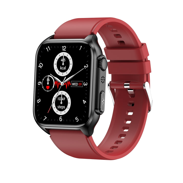 TK12 1.96 inch IP67 Waterproof Silicone Band Smart Watch Supports ECG / Remote Families Care / Bluetooth Call / Body Temperature Monitoring(Red) - Smart Watches by PMC TechLife | Online Shopping South Africa | PMC TechLife