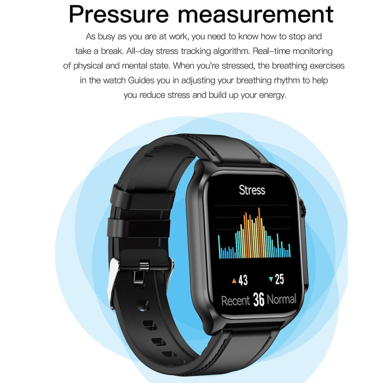 TK12 1.96 inch IP67 Waterproof Silicone Band Smart Watch Supports ECG / Remote Families Care / Bluetooth Call / Body Temperature Monitoring(Blue) - Smart Watches by PMC TechLife | Online Shopping South Africa | PMC TechLife