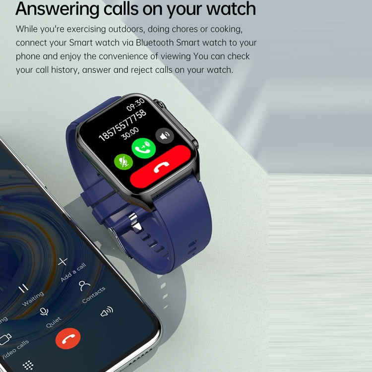 TK12 1.96 inch IP67 Waterproof Leather Band Smart Watch Supports ECG / Remote Families Care / Bluetooth Call / Body Temperature Monitoring(Brown) - Smart Watches by PMC TechLife | Online Shopping South Africa | PMC TechLife