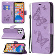For Xiaomi Poco F5 5G / Redmi Note 12 Turbo Two Butterflies Embossing Leather Phone Case(Purple) - free shipping - PMC TechLife - Order now!