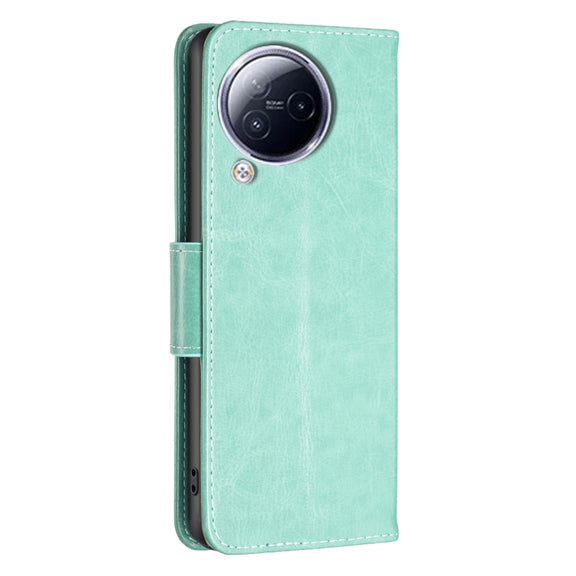 For Xiaomi Civi 3 5G Two Butterflies Embossing Leather Phone Case(Green)