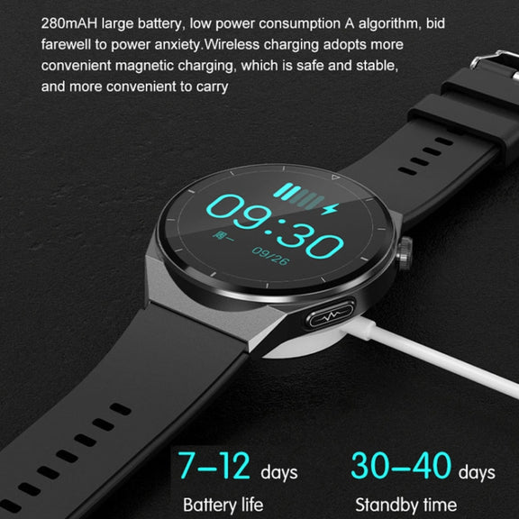 TK20 1.39 inch IP68 Water-resistant Silicone Band Smart Watch Supports ECG / Remote Families Care / Body Temperature Monitoring(Blue)