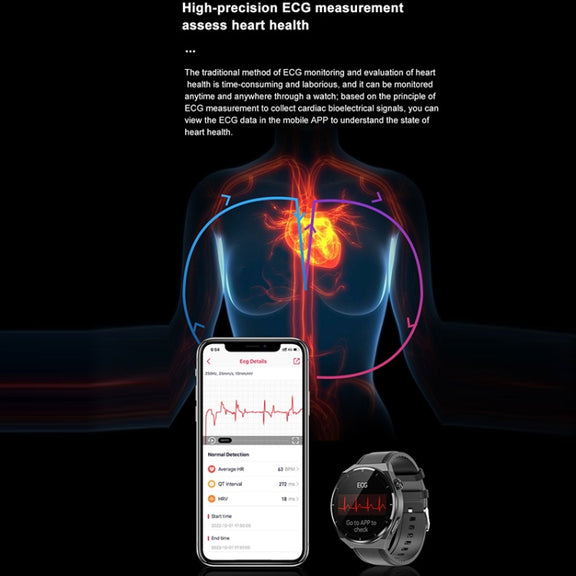 TK20 1.39 inch IP68 Water-resistant Silicone Band Smart Watch Supports ECG / Remote Families Care / Body Temperature Monitoring(Blue)