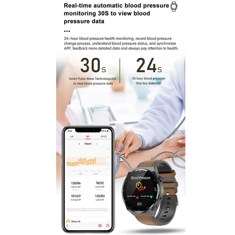 TK20 1.39 inch IP68 Water-resistant Silicone Band Smart Watch Supports ECG / Remote Families Care / Body Temperature Monitoring(Blue)
