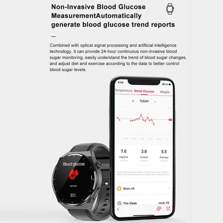 TK20 1.39 inch IP68 Water-resistant Silicone Band Smart Watch Supports ECG / Remote Families Care / Body Temperature Monitoring(Blue)