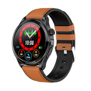 TK22 1.39 inch IP67 Water-resistant Leather Band Smart Watch Supports ECG / Non-invasive Blood Sugar(Brown)