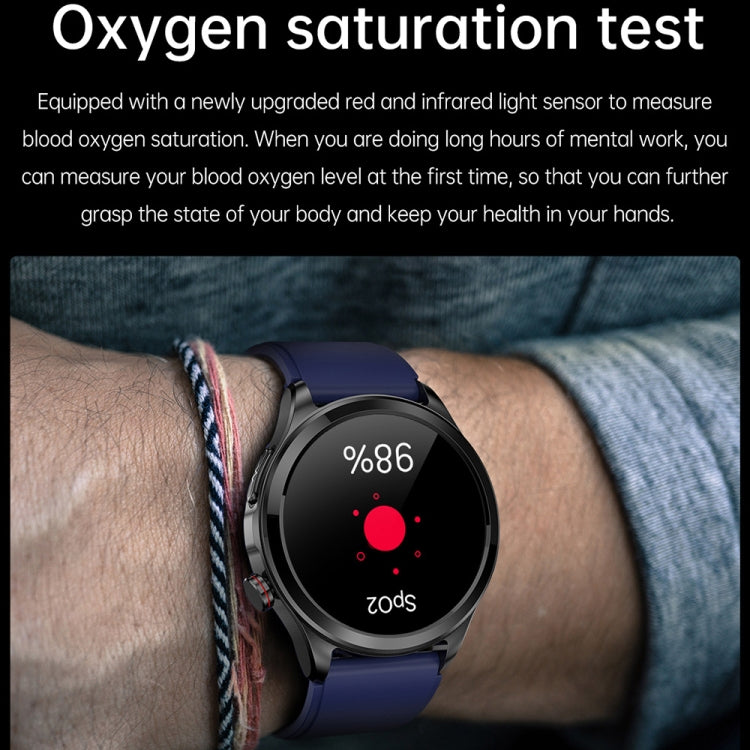 TK22 1.39 inch IP67 Waterproof Leather Band Smart Watch Supports ECG / Non-invasive Blood Sugar(Black) - Smart Watches by PMC TechLife | Online Shopping South Africa | PMC TechLife
