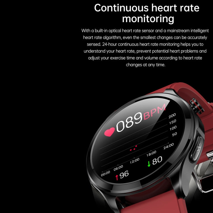 TK22 1.39 inch IP67 Waterproof Silicone Band Smart Watch Supports ECG / Non-invasive Blood Sugar(Black) - Smart Watches by PMC TechLife | Online Shopping South Africa | PMC TechLife