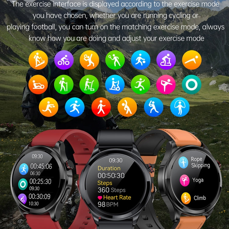 TK22 1.39 inch IP67 Waterproof Silicone Band Smart Watch Supports ECG / Non-invasive Blood Sugar(Red) - Smart Watches by PMC TechLife | Online Shopping South Africa | PMC TechLife