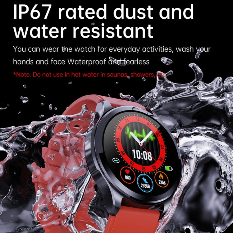 TK22 1.39 inch IP67 Waterproof Silicone Band Smart Watch Supports ECG / Non-invasive Blood Sugar(Red) - Smart Watches by PMC TechLife | Online Shopping South Africa | PMC TechLife