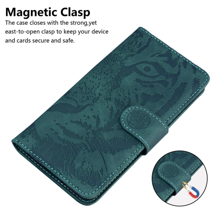 For Infinix Note 30 Tiger Embossing Pattern Flip Leather Phone Case(Green) - free shipping - PMC Jewellery - Order now!