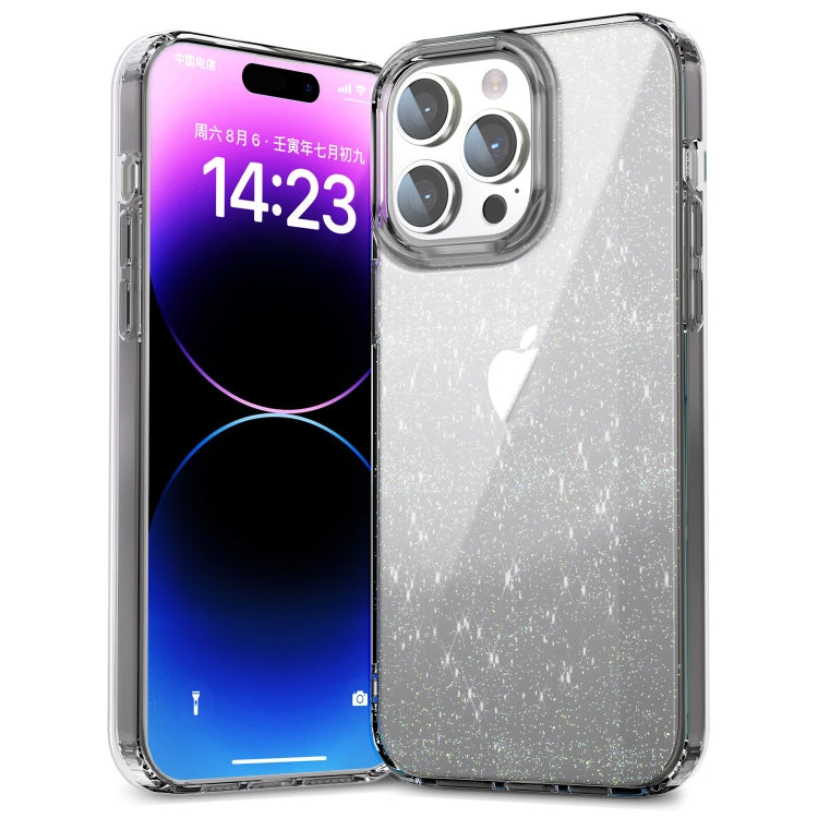 For iPhone 13 Pro Max Star Solid Color Phone Case(Black)