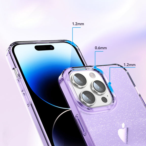 For iPhone 12 / 12 Pro Star Solid Color Phone Case(Purple)