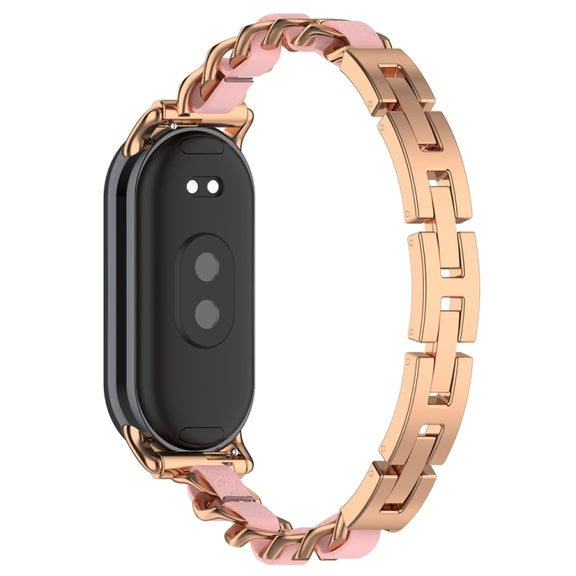 For Xiaomi Mi Band 8 Bracelet Replacement Watch Band(Rose Gold)