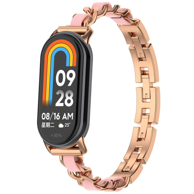 For Xiaomi Mi Band 8 Bracelet Replacement Watch Band(Rose Gold)