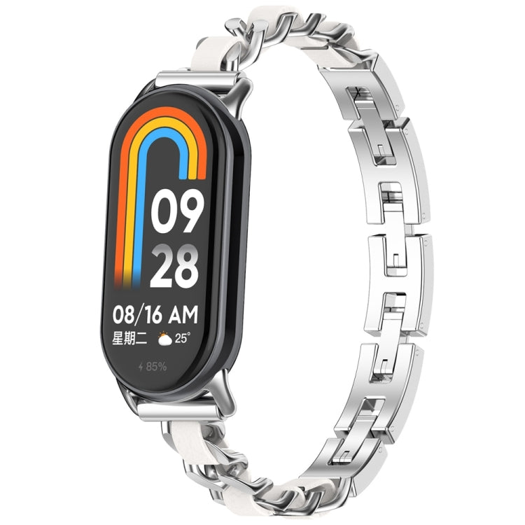 For Xiaomi Mi Band 8 Bracelet Replacement Watch Band(Silver) - Watch Bands by PMC TechLife | Online Shopping South Africa | PMC TechLife