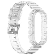 For Xiaomi Mi Band 8 Integrated Transparent Silicone Watch Band(White)