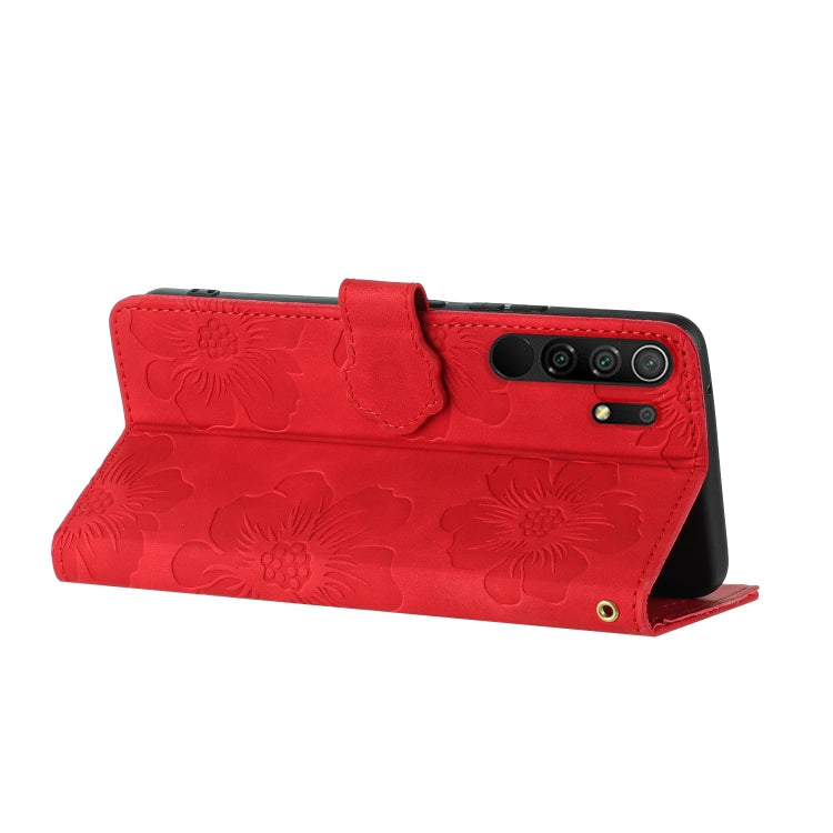 For Xiaomi Redmi 9 Flower Embossing Pattern Leather Phone Case(Red) - free shipping - PMC TechLife - Order now!