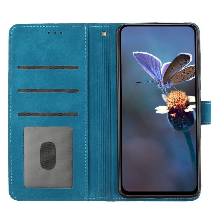 For Xiaomi Redmi 10 Flower Embossing Pattern Leather Phone Case(Blue) - free shipping - PMC TechLife - Order now!