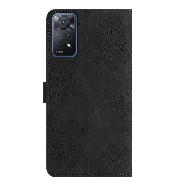 For Xiaomi Redmi Note 11 Pro 5G Global Flower Embossing Pattern Leather Phone Case(Black) - free shipping - PMC TechLife - Order now!