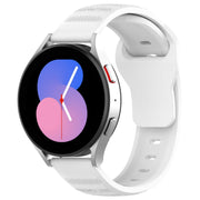 20mm Universal Dots Pattern Silicone Replacement Watch Band(White)