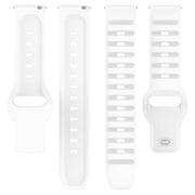 20mm Universal Dots Pattern Silicone Replacement Watch Band(White)