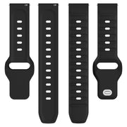 20mm Universal Dots Pattern Silicone Replacement Watch Band(Black)