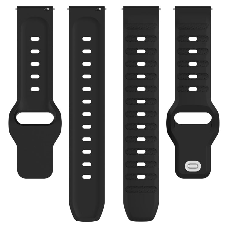 20mm Universal Dots Pattern Silicone Replacement Watch Band(Black)