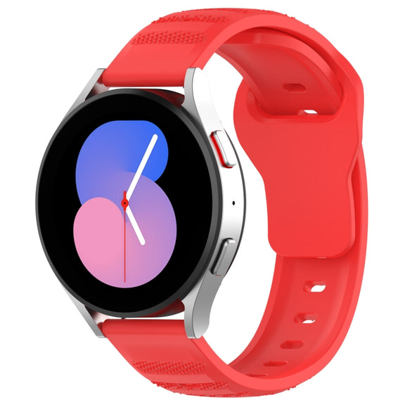 20mm Universal Dots Pattern Silicone Replacement Watch Band(Red)