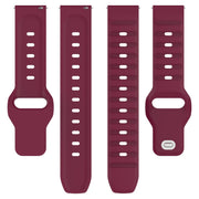 20mm Universal Dots Pattern Silicone Replacement Watch Band(Wine Red)
