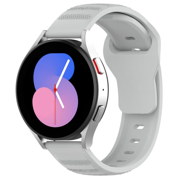 20mm Universal Dots Pattern Silicone Replacement Watch Band(Light Grey)