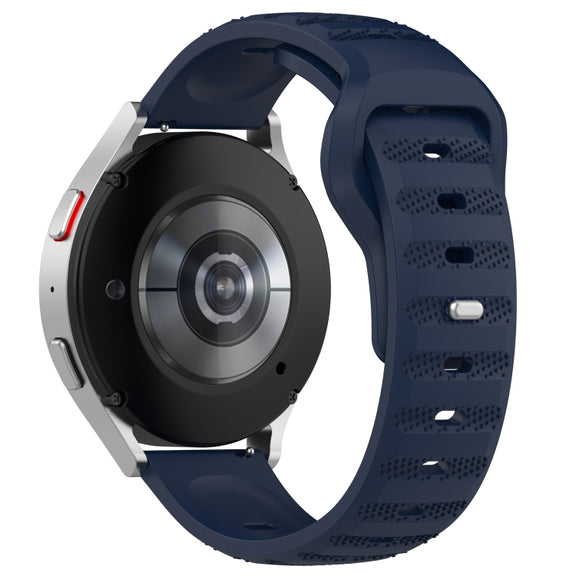 20mm Universal Dots Pattern Silicone Replacement Watch Band(Midnight Blue)