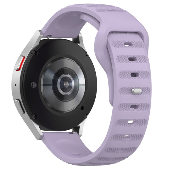 20mm Universal Dots Pattern Silicone Replacement Watch Band(Purple)