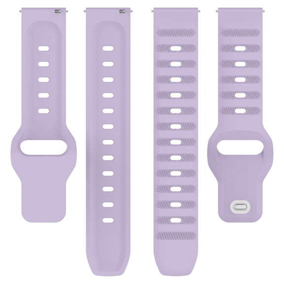 20mm Universal Dots Pattern Silicone Replacement Watch Band(Purple)