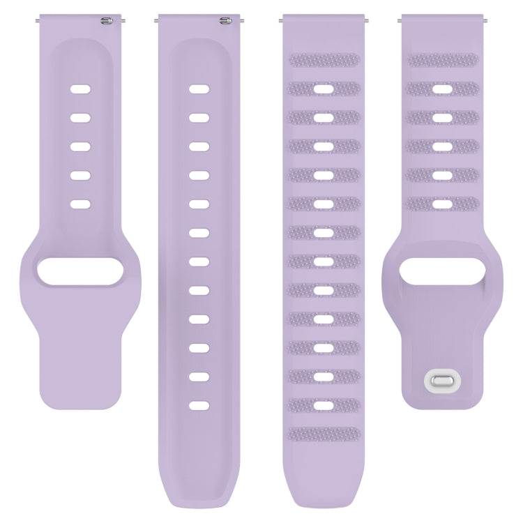 20mm Universal Dots Pattern Silicone Replacement Watch Band(Purple)