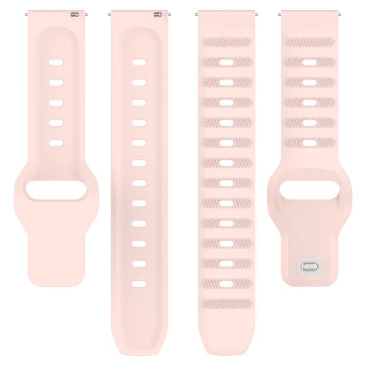 20mm Universal Dots Pattern Silicone Replacement Watch Band(Pink) - 20mm Bands by PMC TechLife | Online Shopping South Africa | PMC TechLife